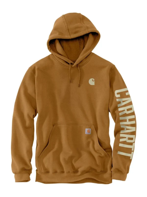 Carhartt Logo Rain Defender Brown Hoodie