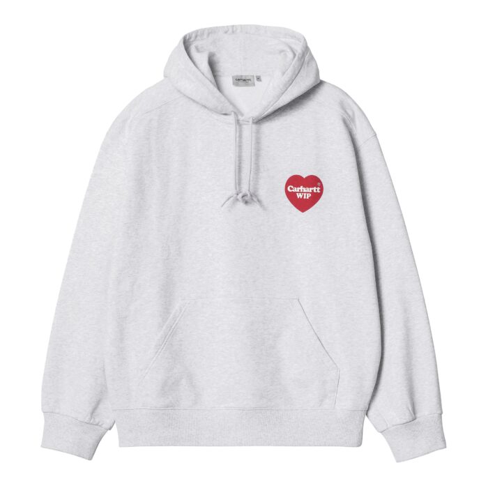 Carhartt Grey Hoodie with Red Logo